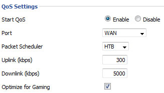 DD-WRT QoS Settings